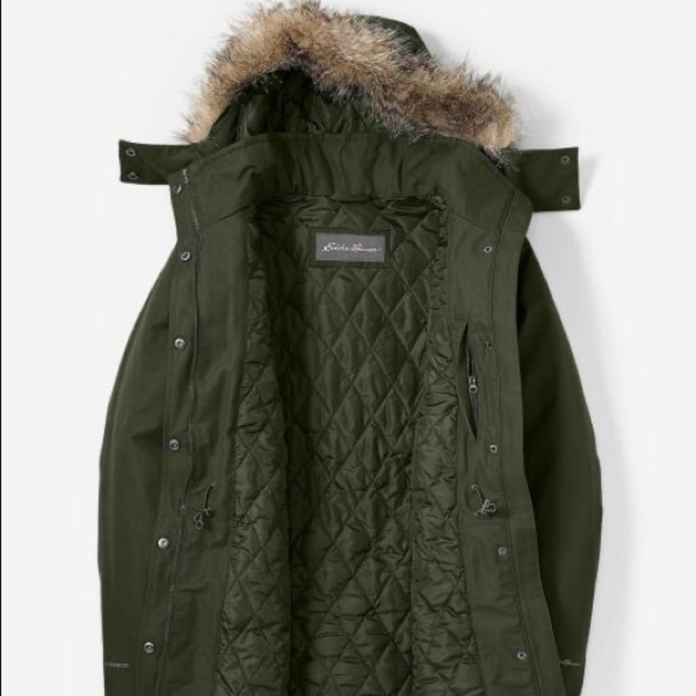 Eddie Bauer Green Womens Westbridge Parka Jacket Small